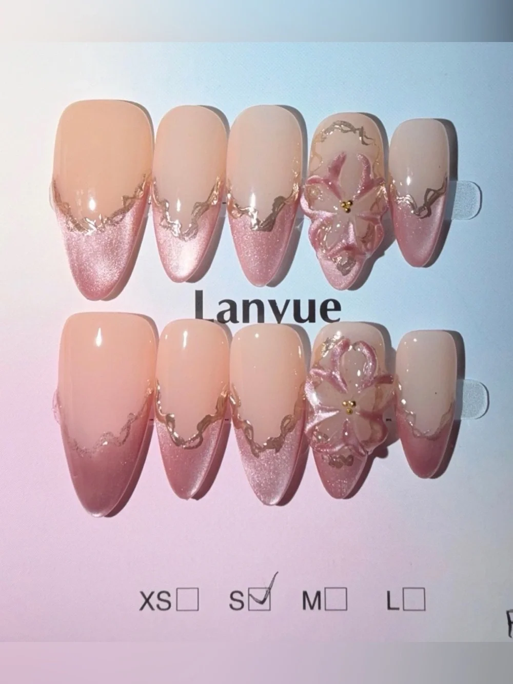 Almond Press-On Nails – Size Small